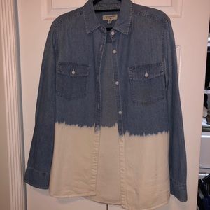 Jean Tie Dye Button Down shirt